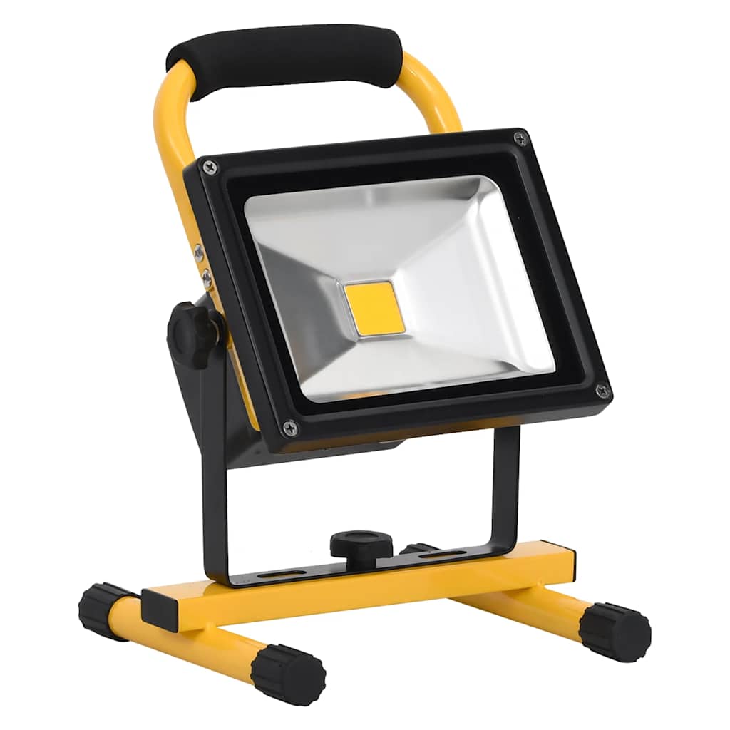 Faretto a LED Ricaricabile con Maniglia 20 W Bianco Caldo