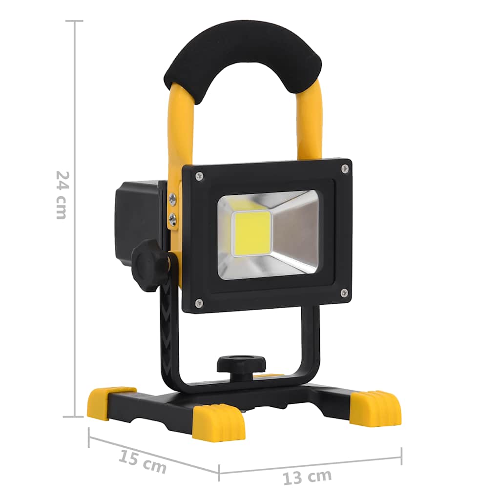 Faretto a LED Ricaricabile con Maniglia 20 W Bianco Freddo
