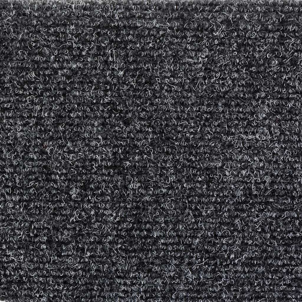 Tappetini per scale autoadesivi 5 pz 56x17x3 cm Grigio scuro semicircolari