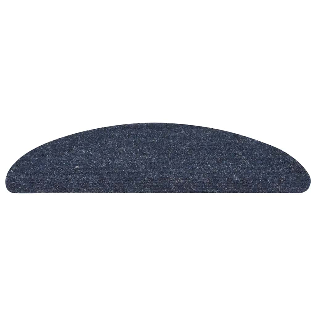 Tappetini per scale autoadesivi 5 pz 56x17x3 cm blu semicircolari