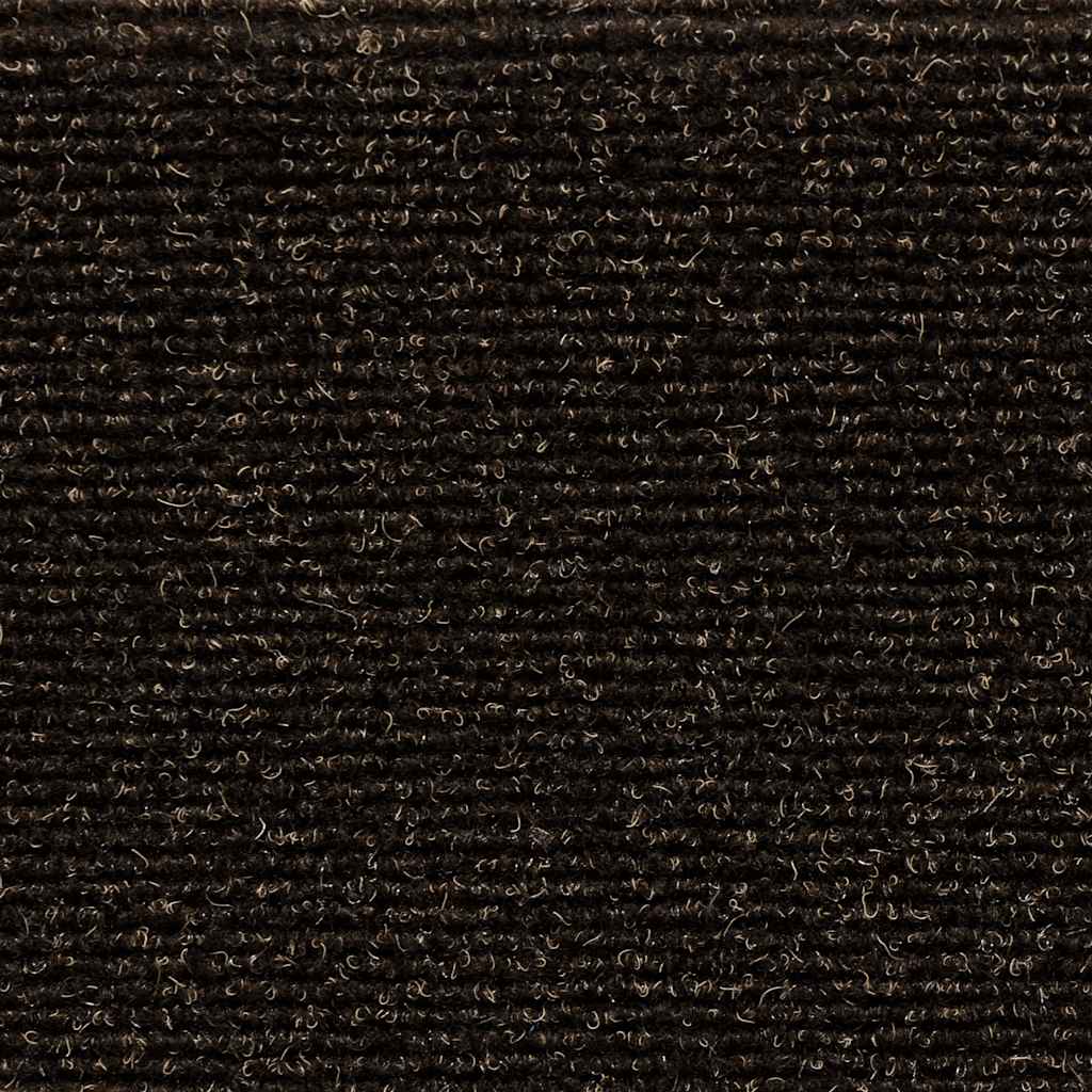 Tappetini per scale autoadesivi 10 pz 56x17x3 cm marrone scuro semicircolari