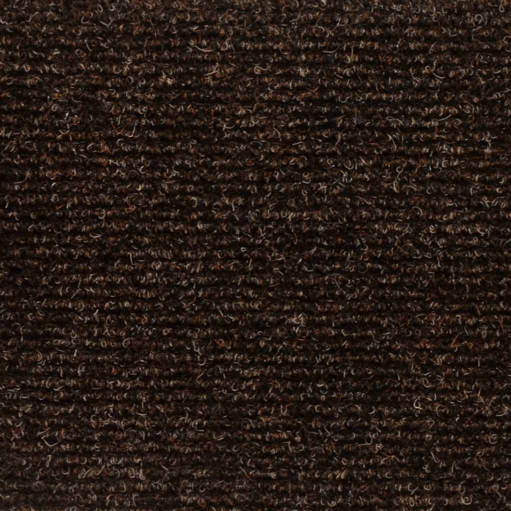 Tappetini per scale autoadesivi 10 pz 56x17x3 cm Marrone Semicircolari