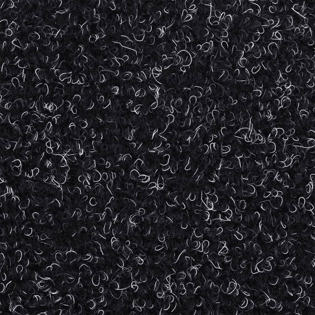 Tappetini per scale autoadesivi 10 pz 65x21x4 cm neri semicircolari grandi