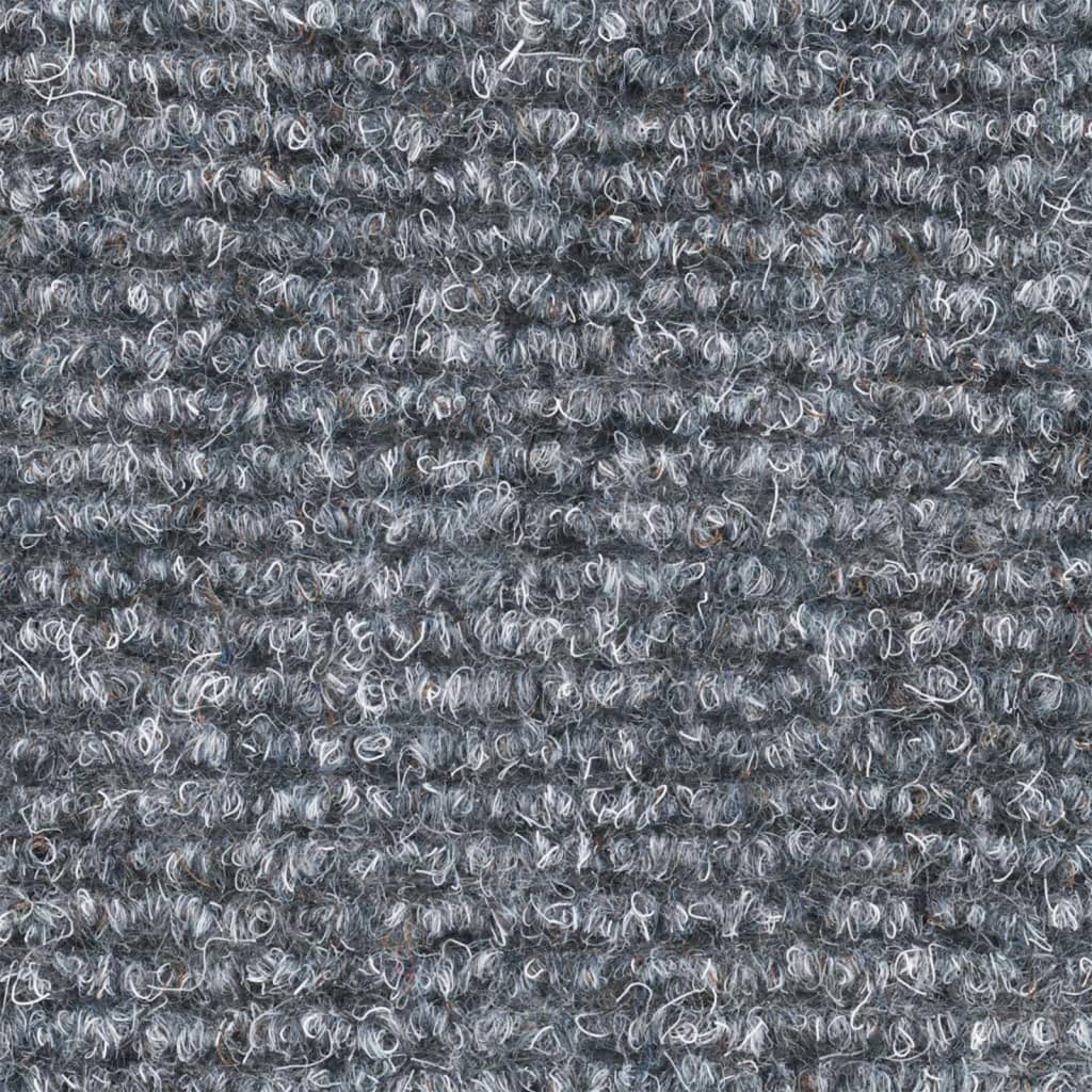 Tappetini per scale autoadesivi 5 pz 65x21x4 cm Grigio chiaro Semicircolari Grandi
