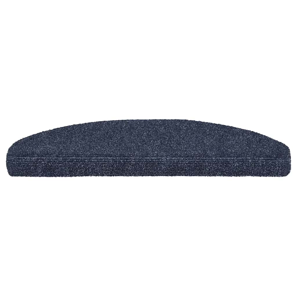 Tappetini per scale autoadesivi 5 pz 65x21x4 cm blu semicircolari grandi