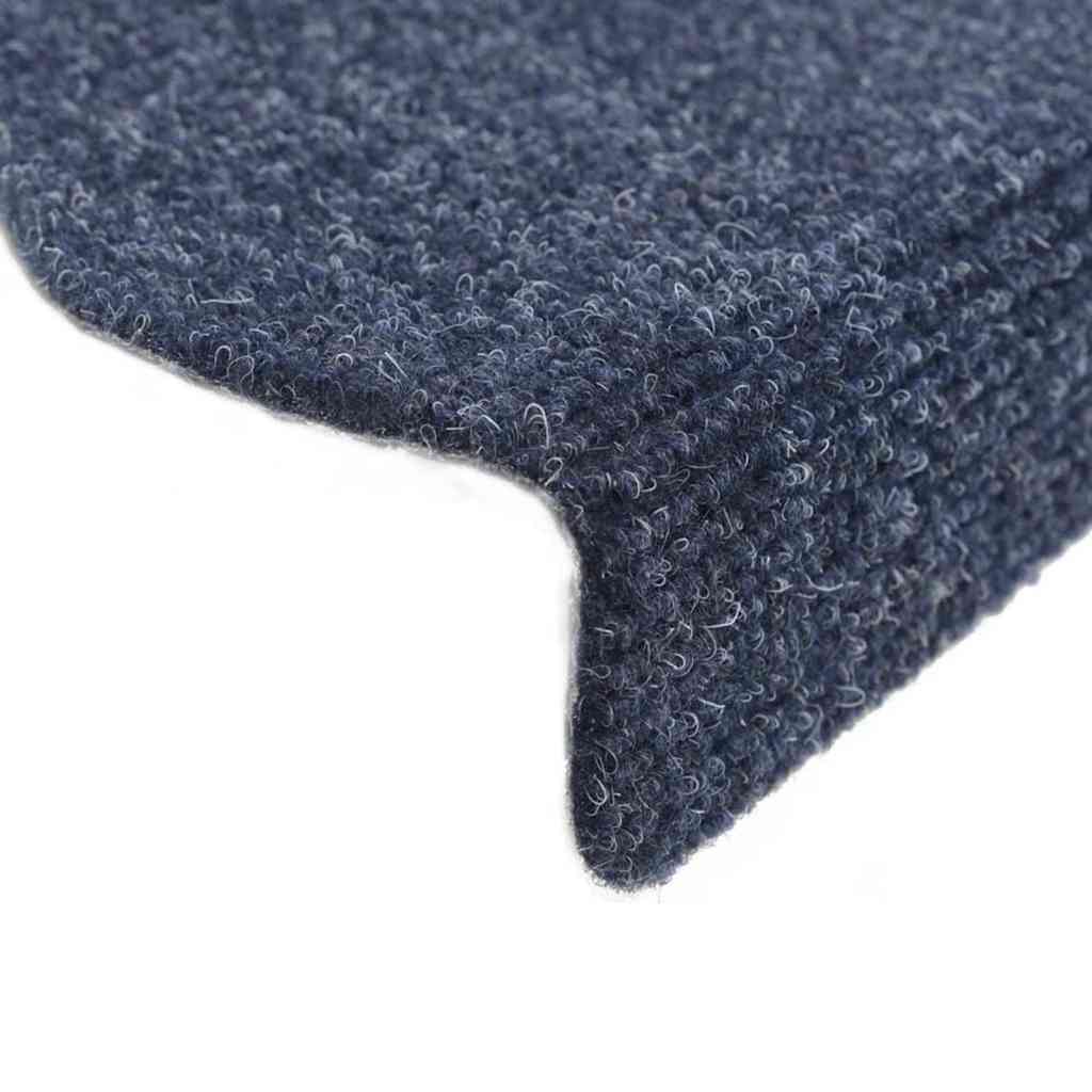 Tappetini per scale autoadesivi 5 pz 65x21x4 cm blu semicircolari grandi