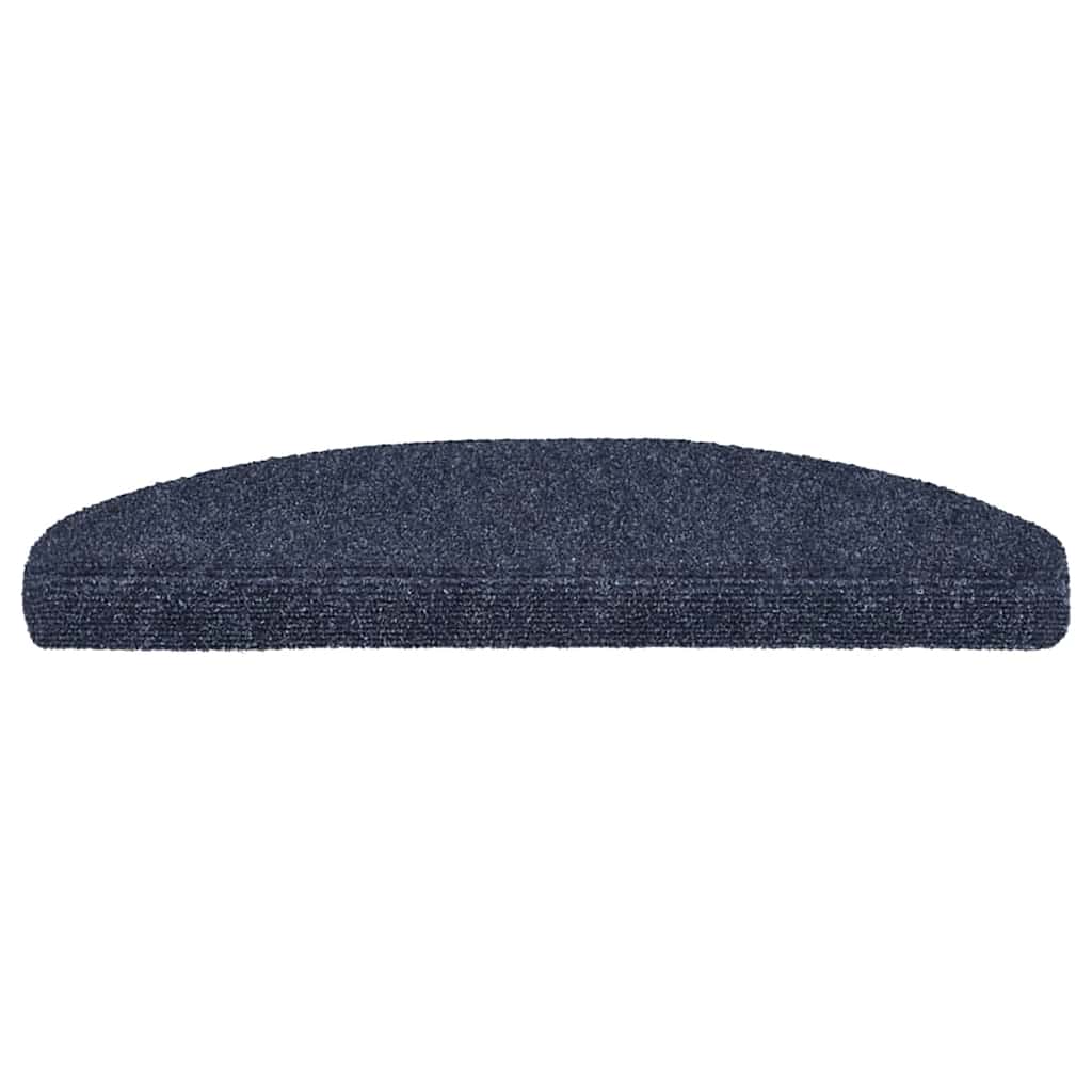 Tappetini per scale autoadesivi 10 pz 65x21x4 cm blu semicircolari grandi