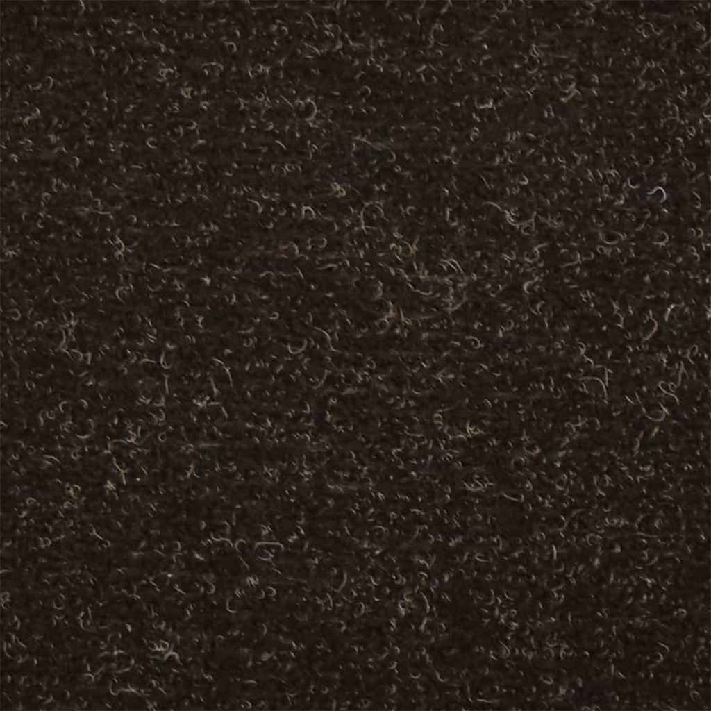 Tappetini per scale autoadesivi 5 pz 65x21x4 cm marrone scuro semicircolari grandi