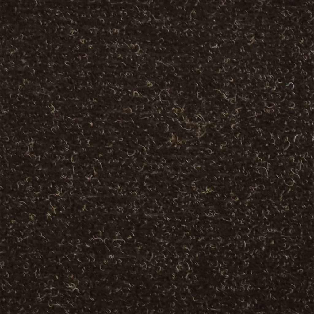 Tappetini per scale autoadesivi 10 pz 65x21x4 cm marrone scuro semicircolari grandi