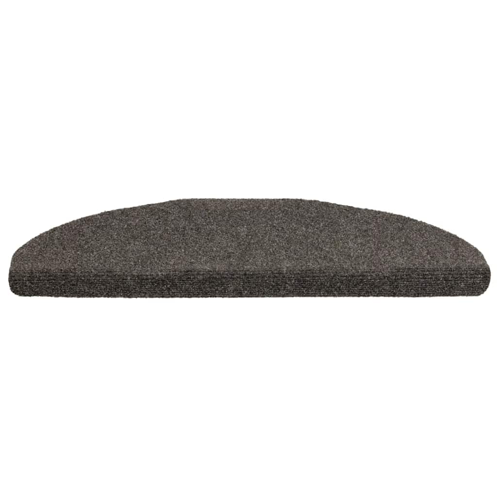 Tappetini per scale autoadesivi 10 pz 65x21x4 cm Antracite Semicircolari Grandi