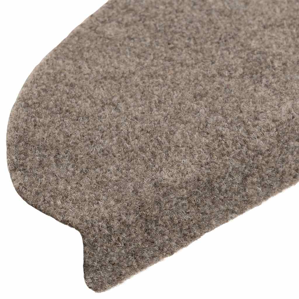 Tappetini per scale autoadesivi 5 pz 65x21x4 cm beige semicircolari grandi