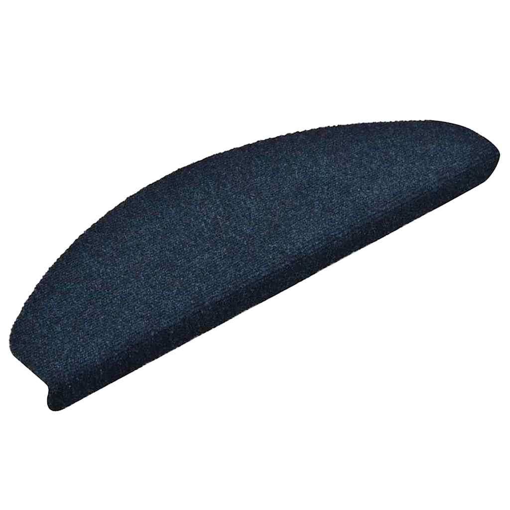 Tappetini per scale autoadesivi 5 pz 65x21x4 cm blu navy semicircolari grandi