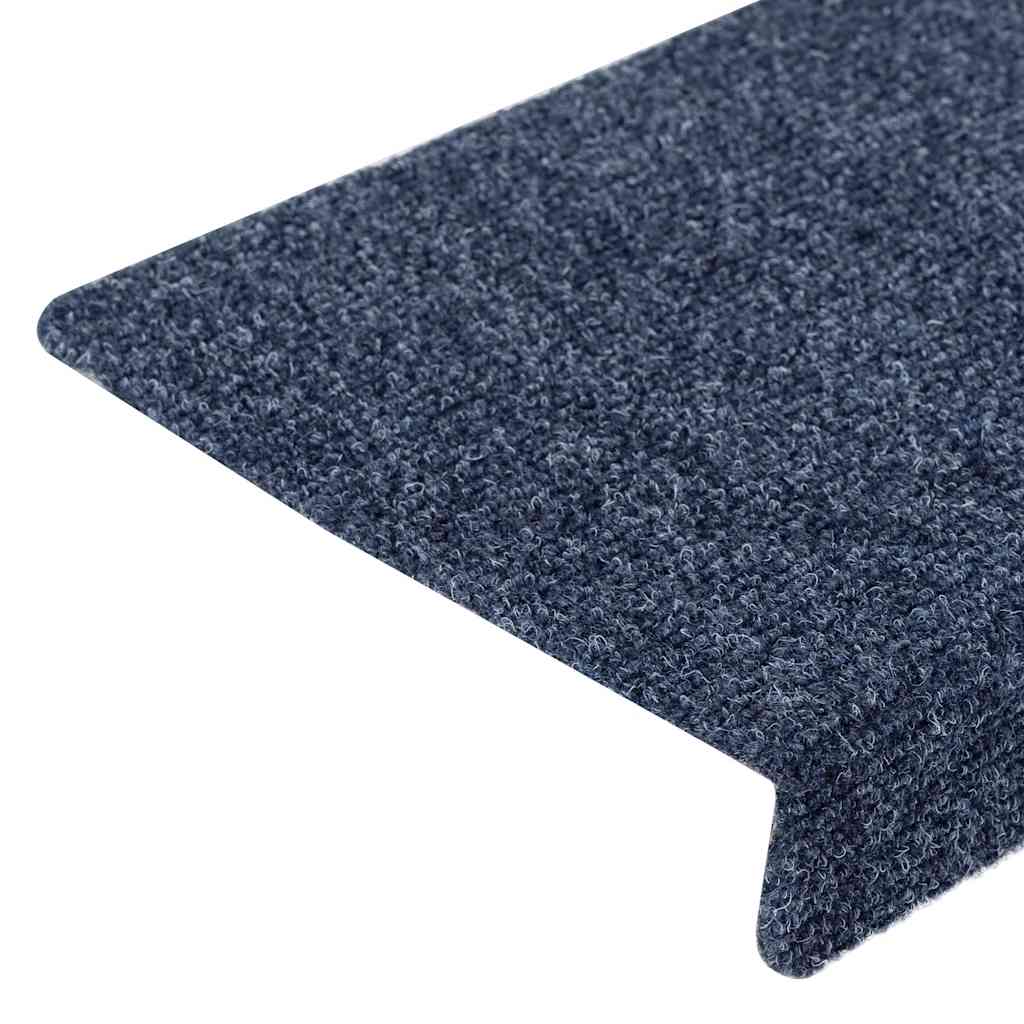 Tappetini per scale autoadesivi 5 pz 65x21x4 cm Antracite Bordo rettangolare