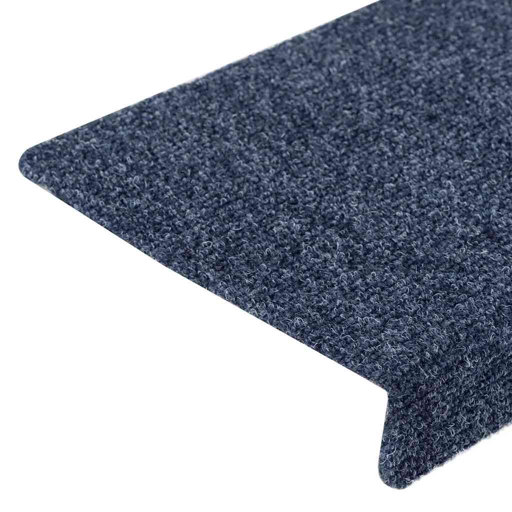 Tappetini per scale autoadesivi 10 pz 65x21x4 cm Antracite Bordo rettangolare