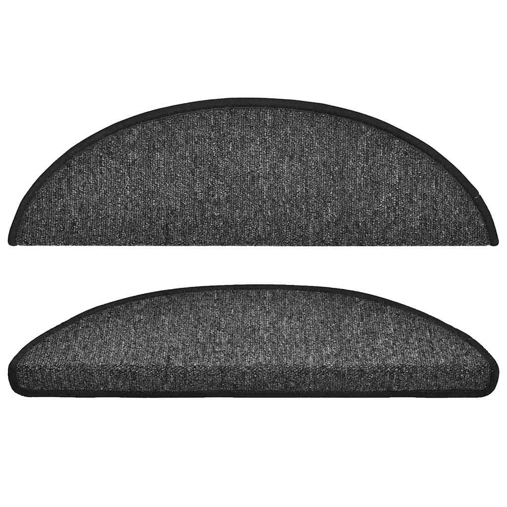 Tappetini per scale 10 pz 56 x 17 x 3 cm Non-Slip Antracite