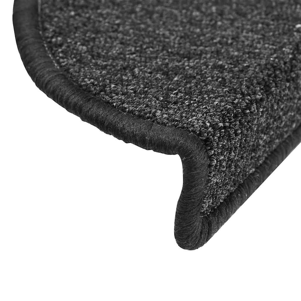 Tappetini per scale 10 pz 56 x 17 x 3 cm Non-Slip Antracite