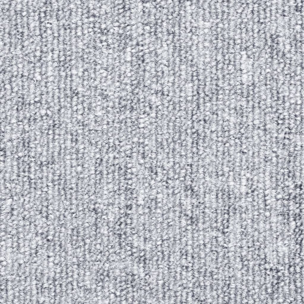 Tappetini per scale 10 pz 56x17x3 cm Grigio chiaro Semicircolari