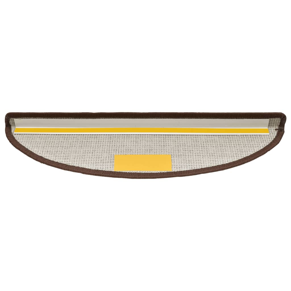 Tappetini per scale 10 pz 56 x 17 x 3 cm Non-Slip Marrone caffè