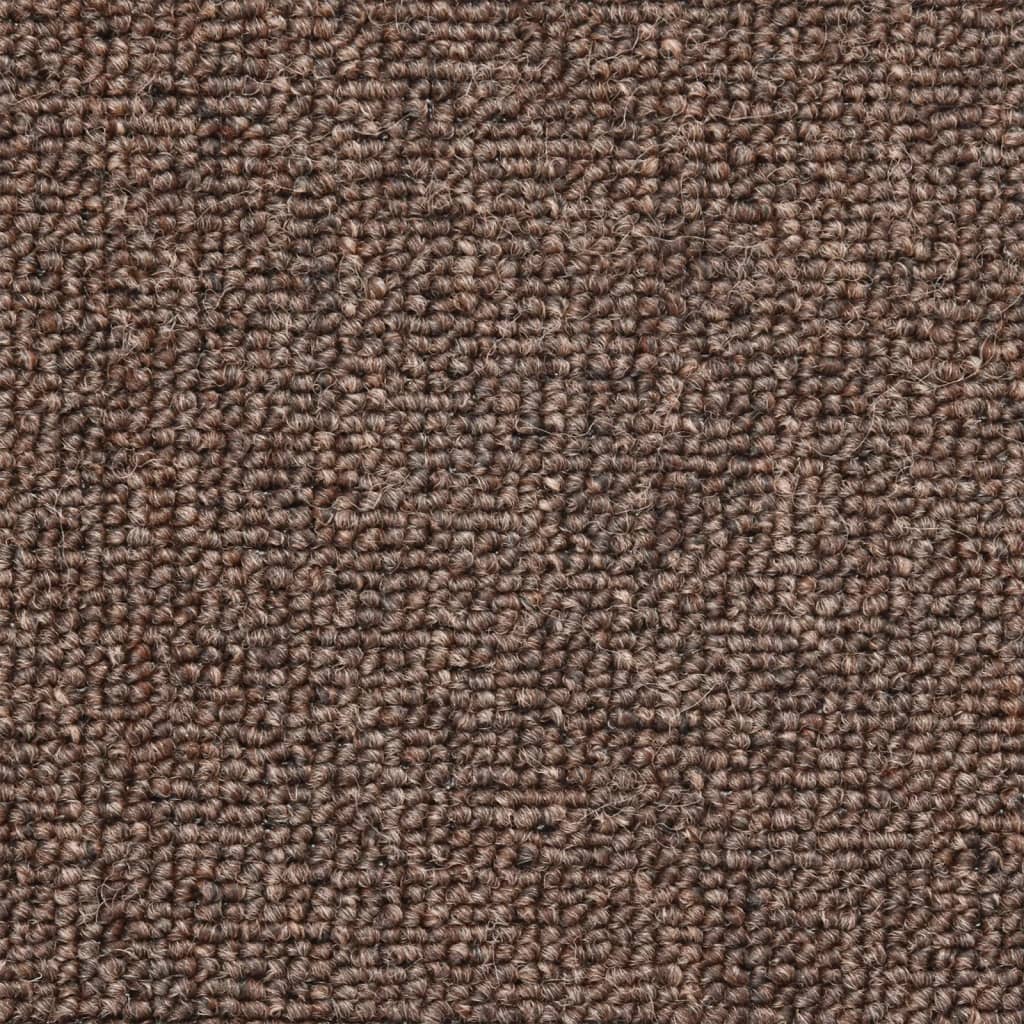 Tappetini per scale 10 pz 56 x 17 x 3 cm Non-Slip Marrone caffè