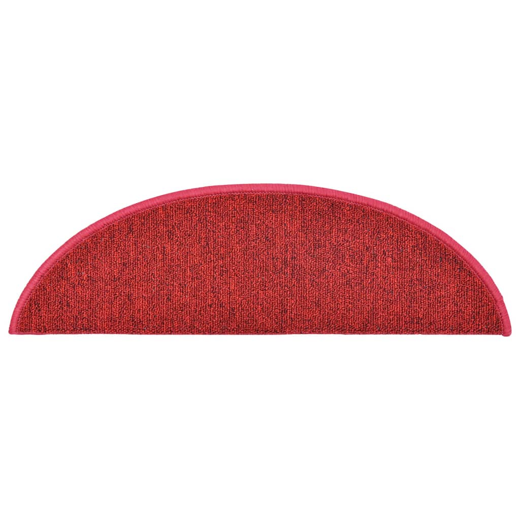 Tappetini per scale 10 pz 56 x 17 x 3 cm Non-Slip Rosso