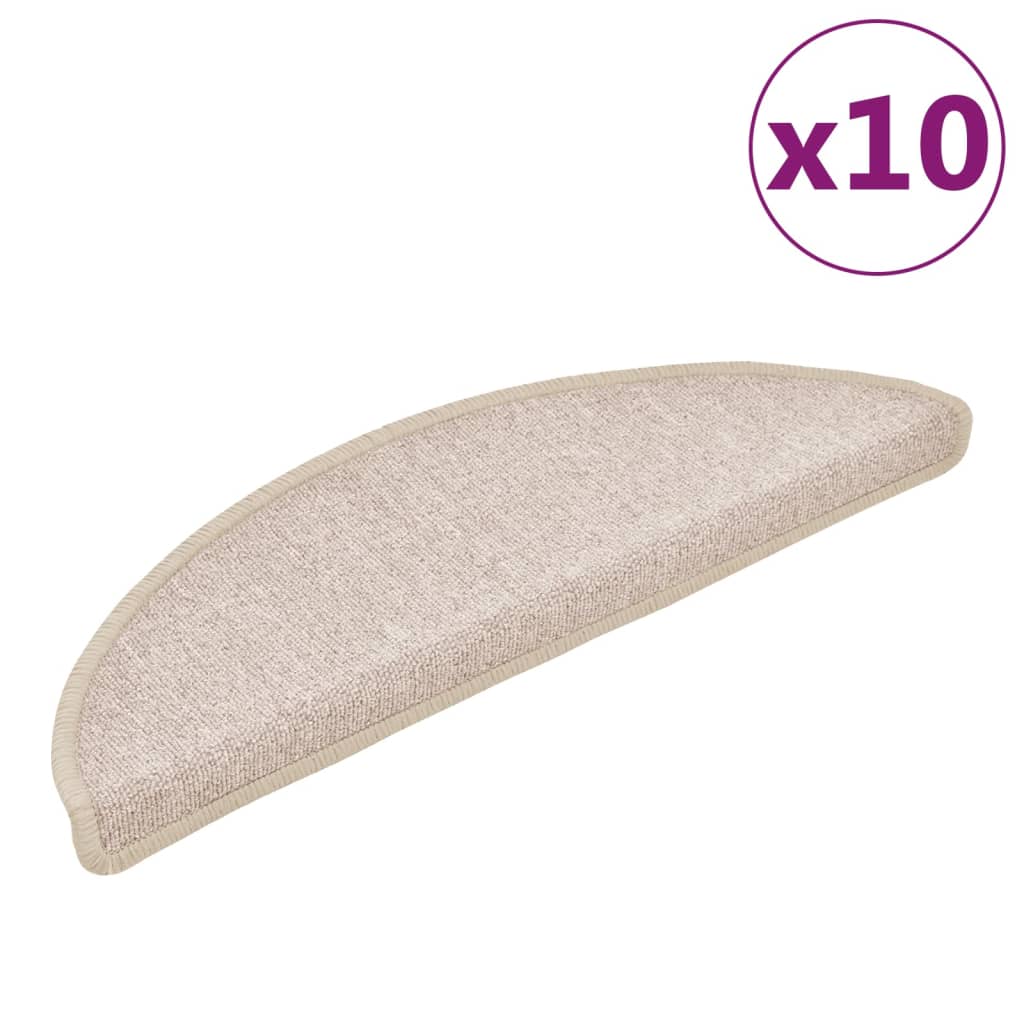 Tappetini per scale 10 pz 56 x 17 x 3 cm Non-Slip Tortora