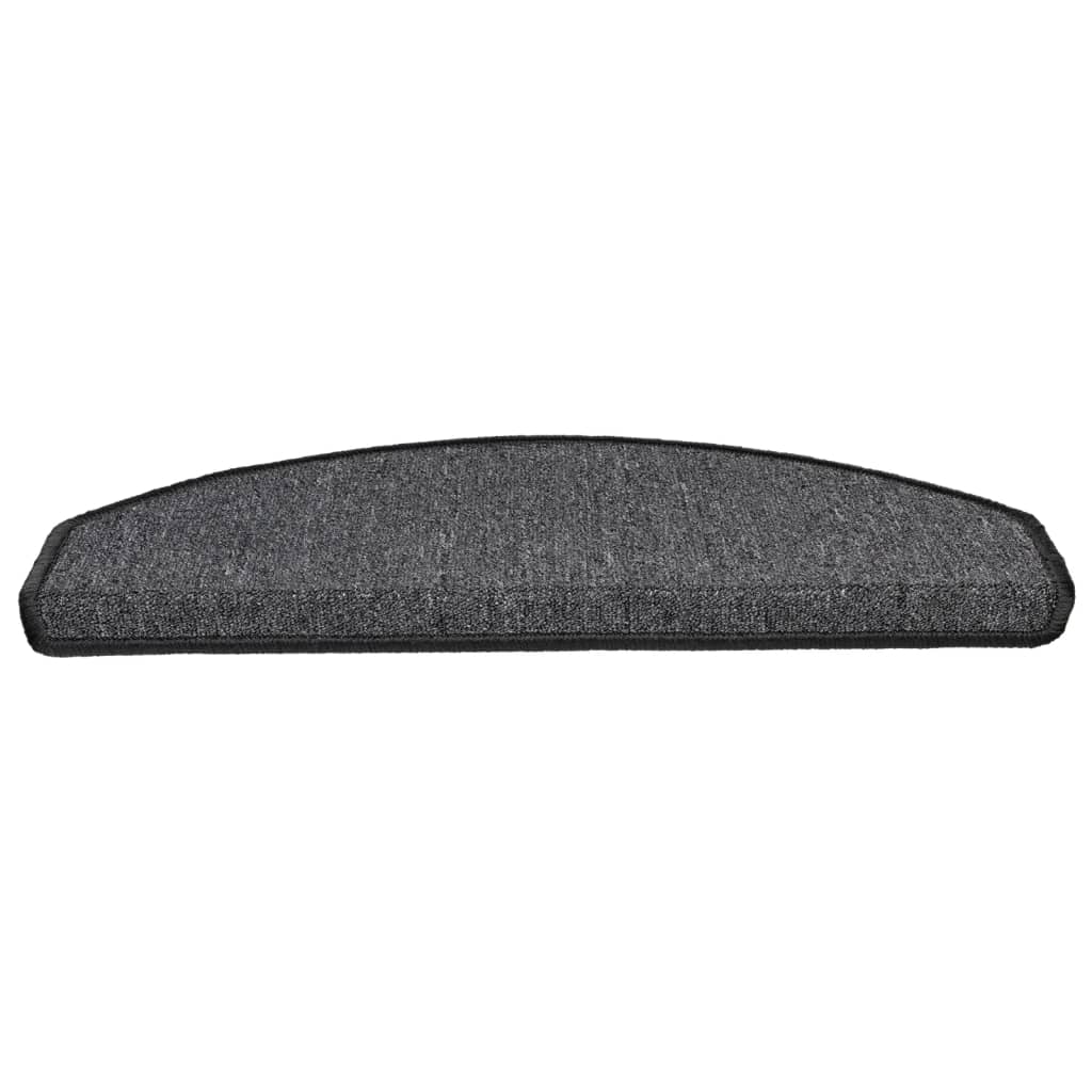 Tappetini per scale 10 pz 65 x 24 x 4 cm Non-Slip Antracite