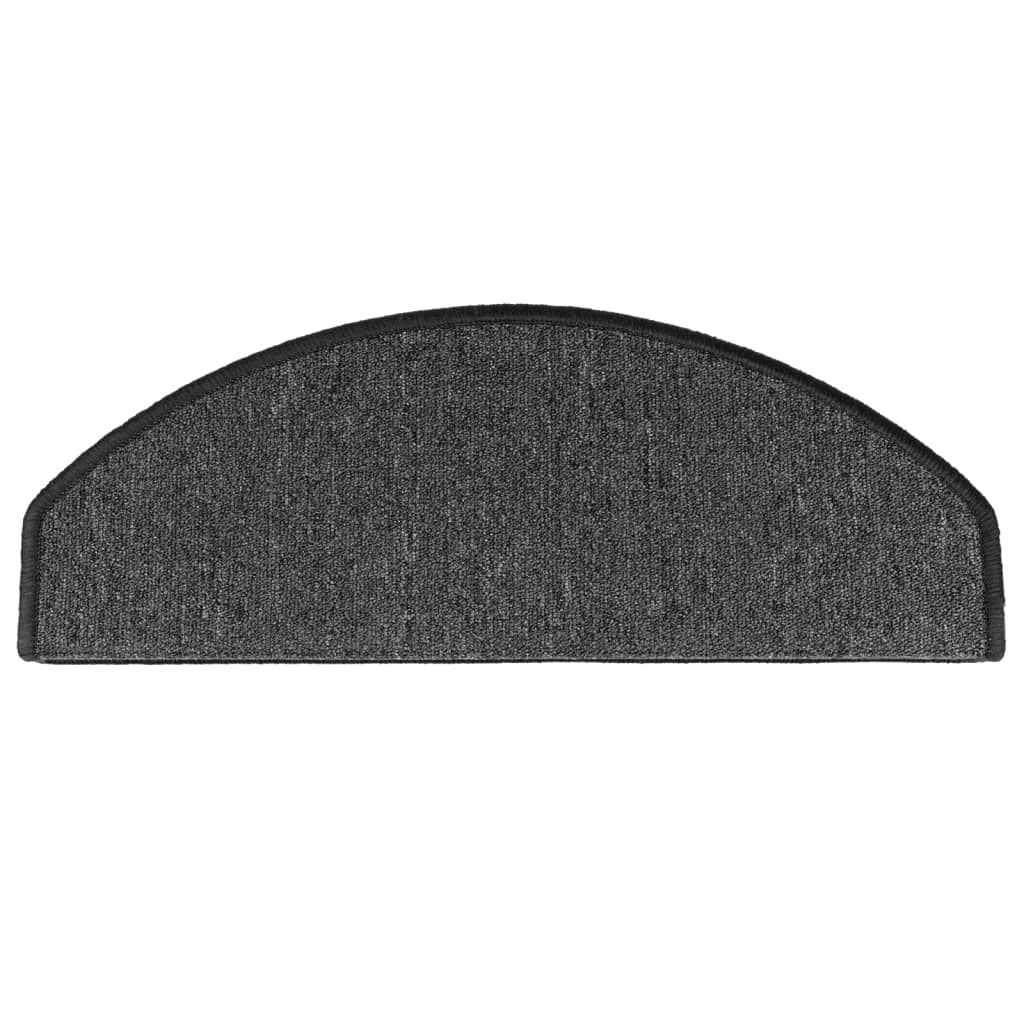 Tappetini per scale 10 pz 65 x 24 x 4 cm Non-Slip Antracite