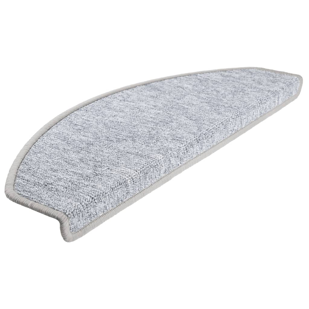 Tappetini per scale 10 pz 65 x 24 x 4 cm Grigio Chiaro