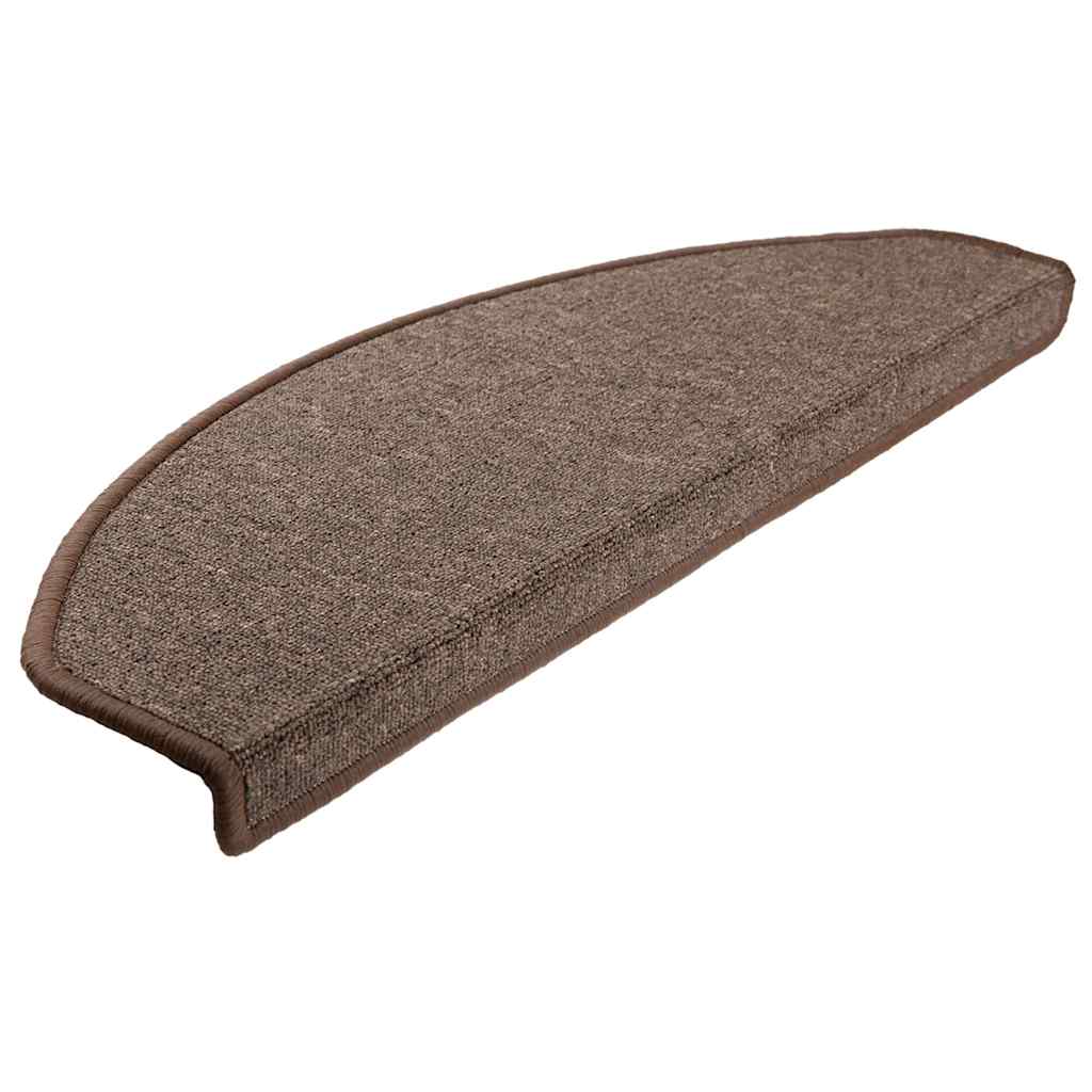 Tappetini per scale 10 pz 65 x 24 x 4 cm Non-Slip Marrone caffè