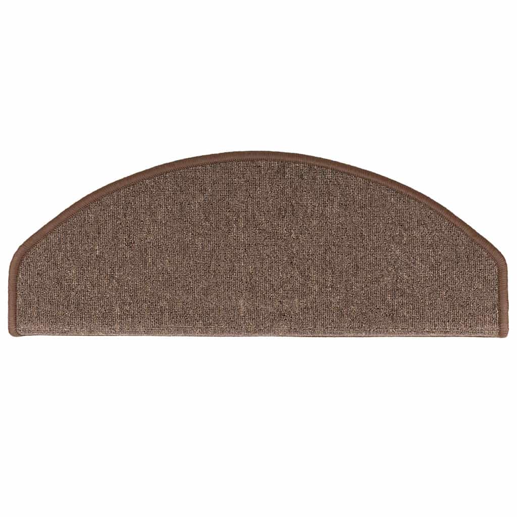 Tappetini per scale 10 pz 65 x 24 x 4 cm Non-Slip Marrone caffè