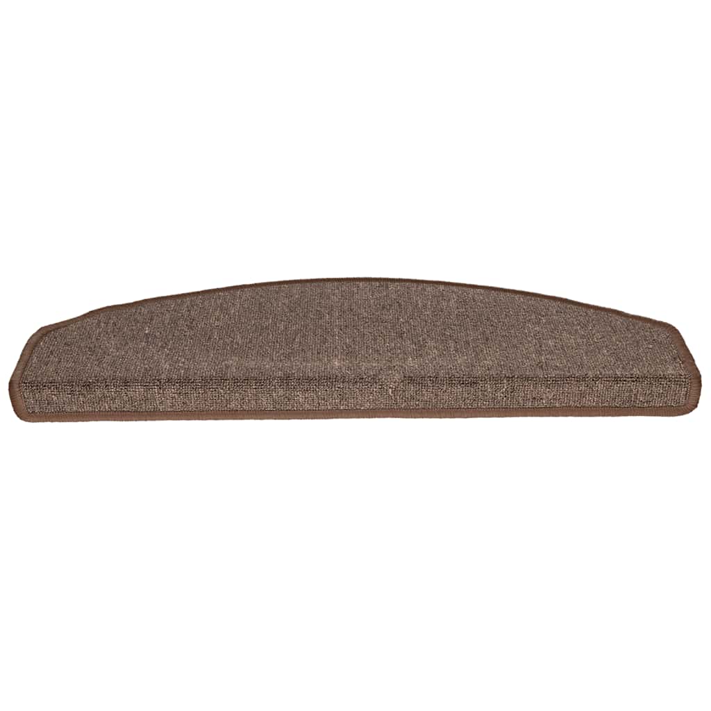 Tappetini per scale 10 pz 65 x 24 x 4 cm Non-Slip Marrone caffè