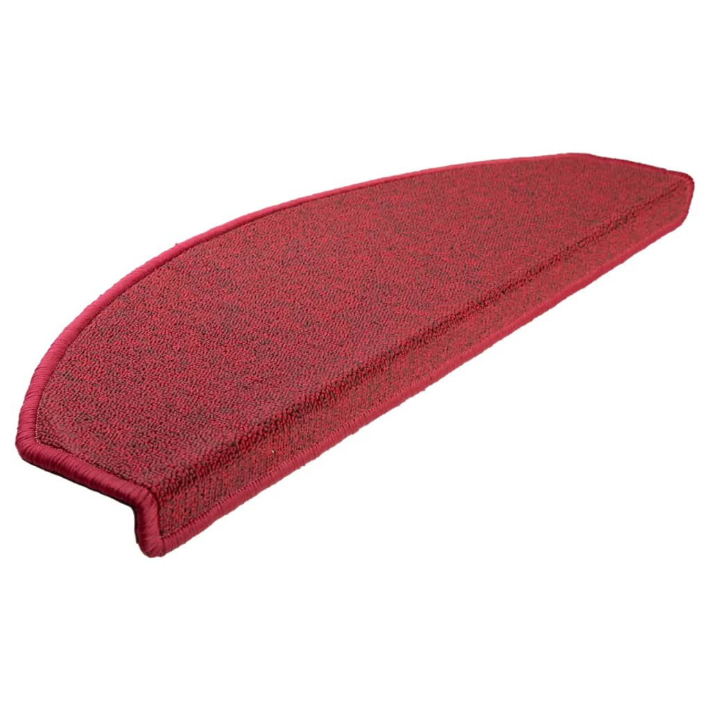 Tappetini per scale 10 pz 65 x 24 x 4 cm Non-Slip Rosso