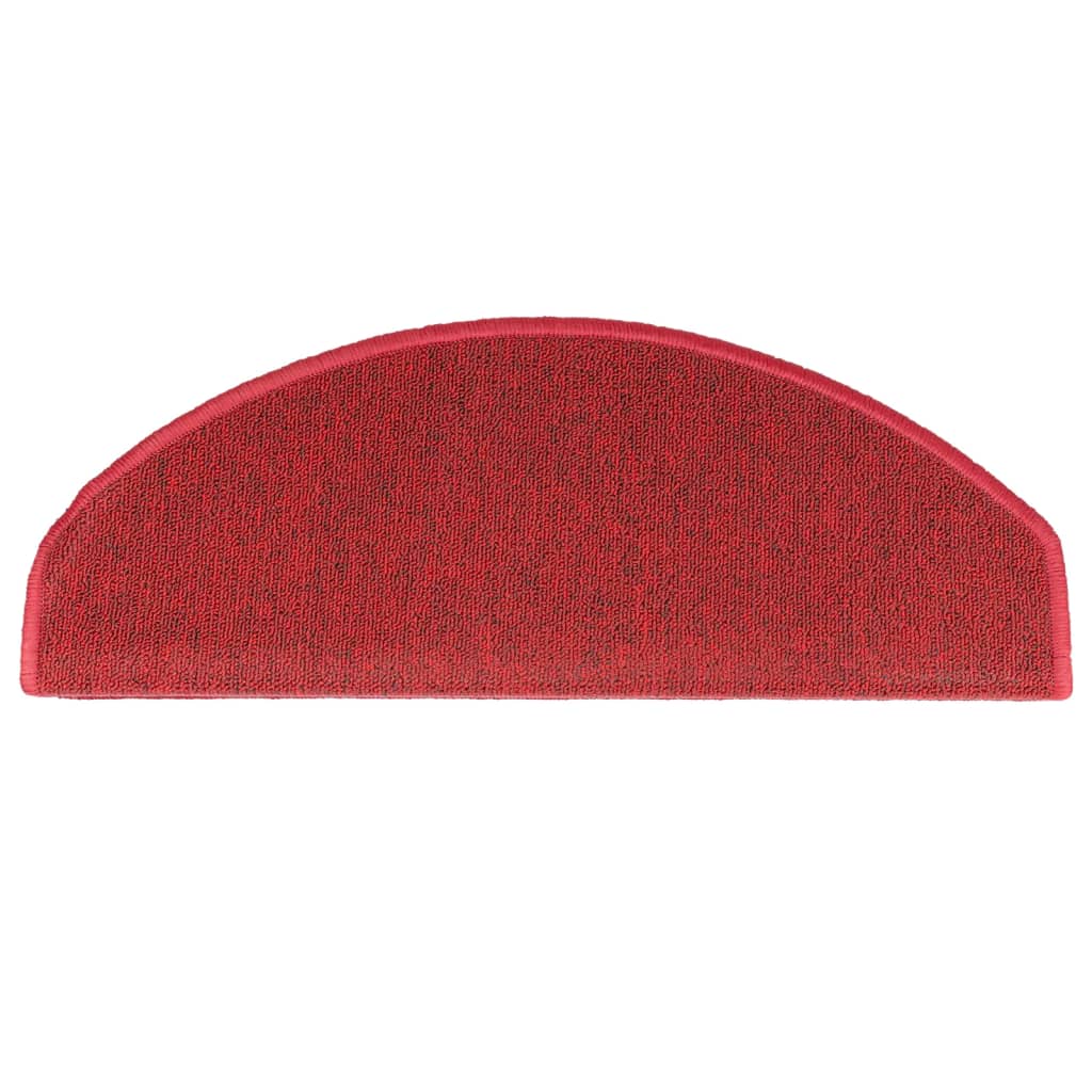 Tappetini per scale 10 pz 65 x 24 x 4 cm Non-Slip Rosso