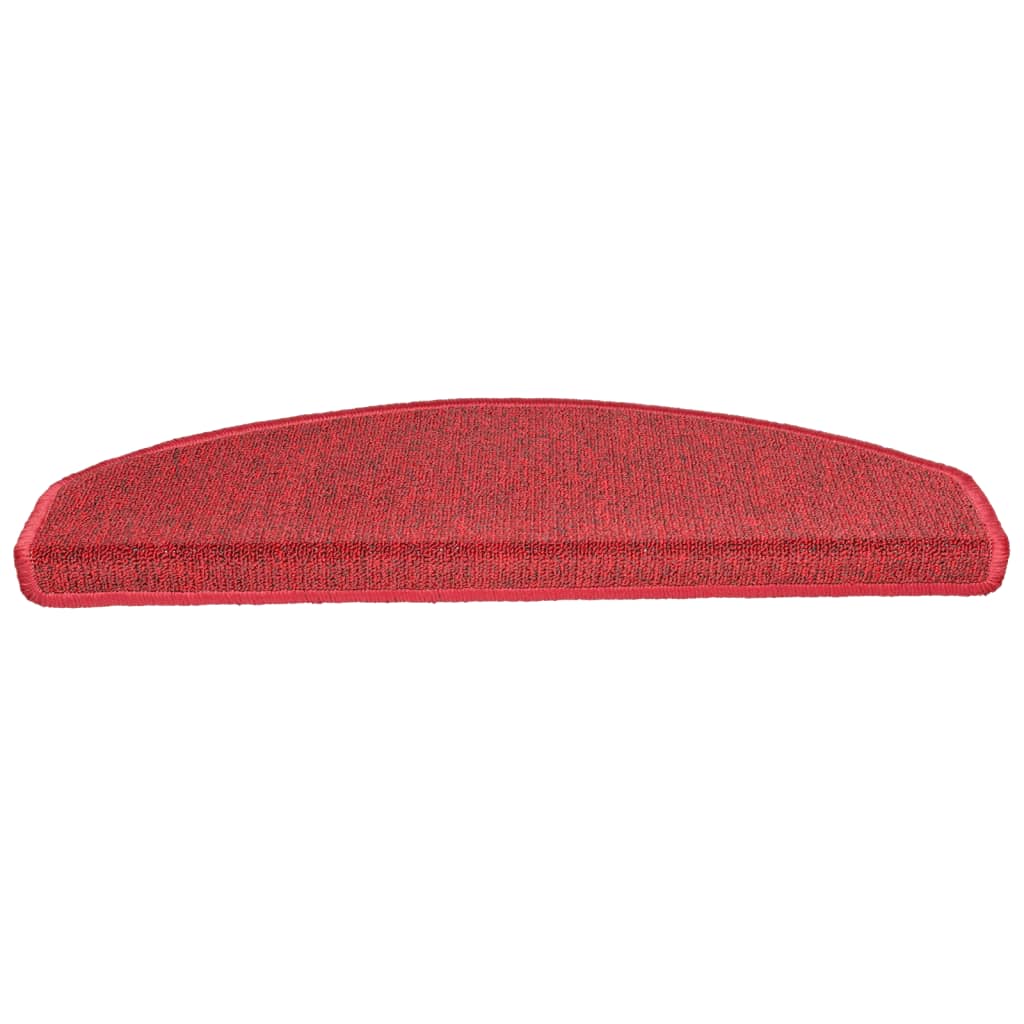 Tappetini per scale 10 pz 65 x 24 x 4 cm Non-Slip Rosso