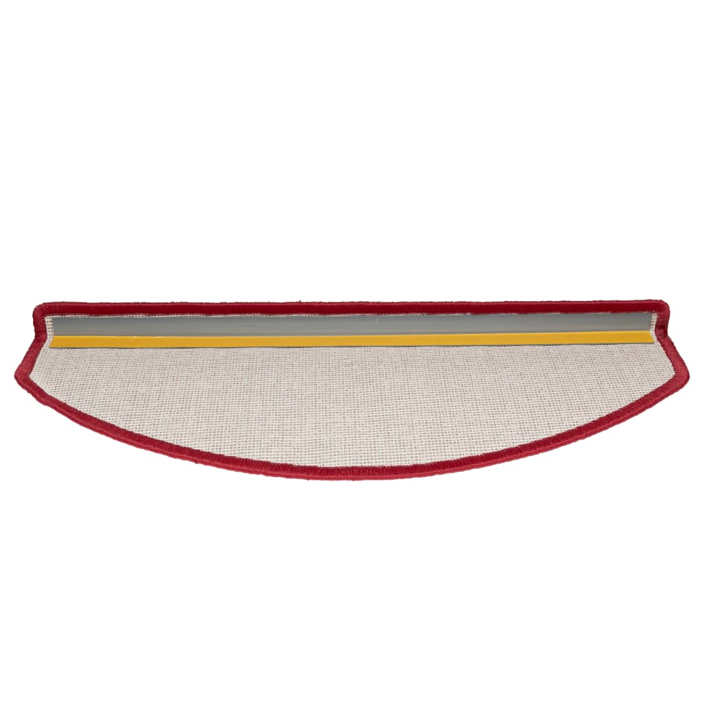 Tappetini per scale 10 pz 65 x 24 x 4 cm Non-Slip Rosso