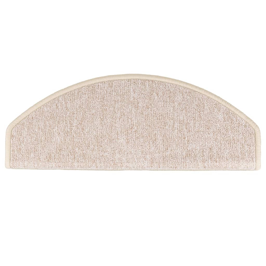 Tappetini per scale 10 pz 65x24x4 cm tortora semicircolari grandi