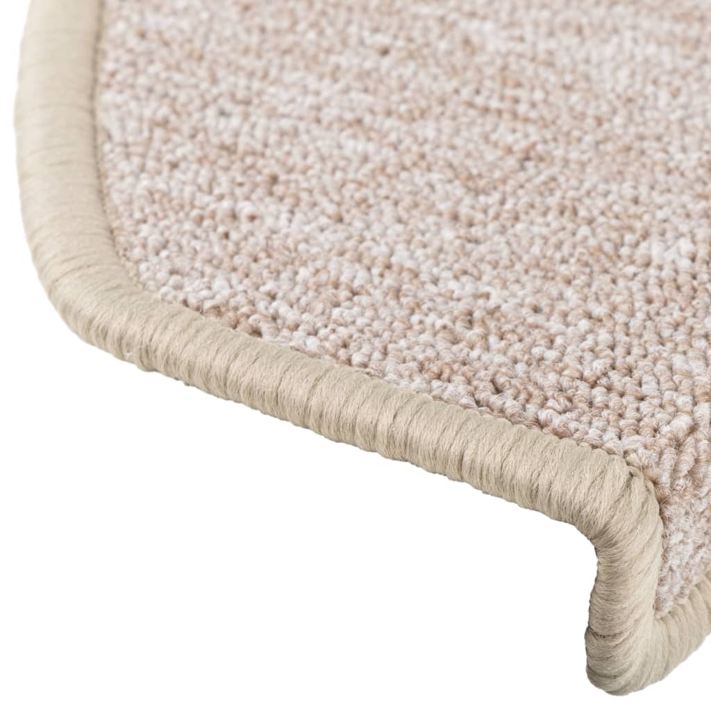 Tappetini per scale 10 pz 65x24x4 cm tortora semicircolari grandi