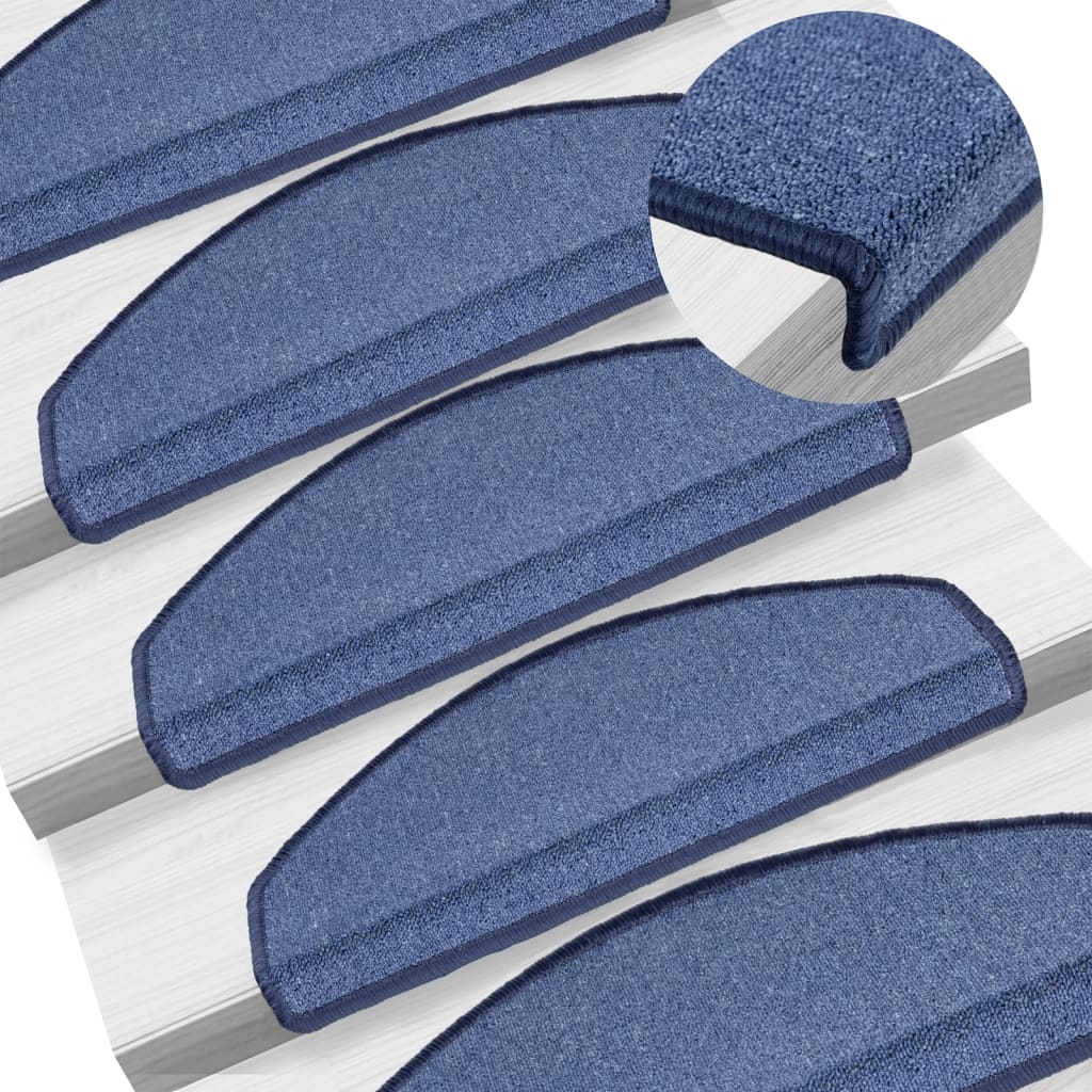 Tappetini per scale 10 pz 65 x 24 x 4 cm Non-Slip Blu