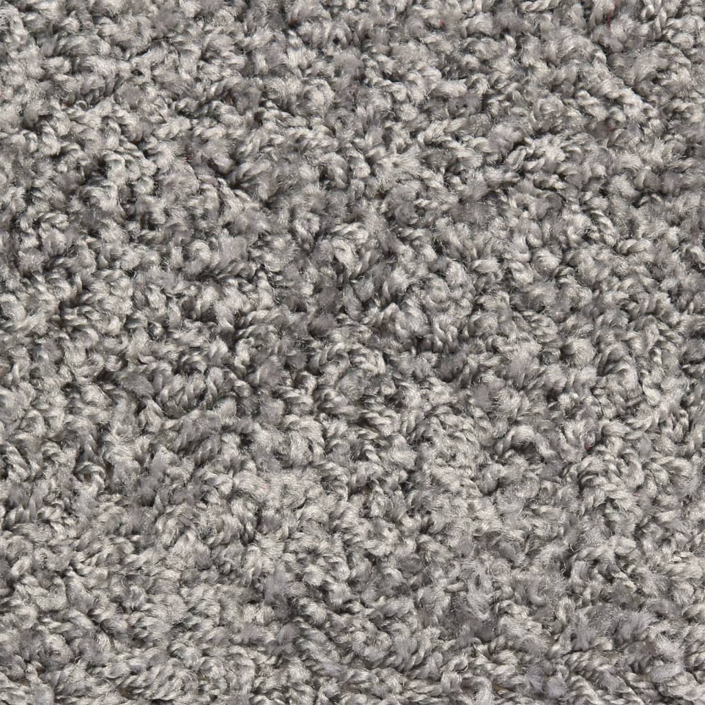 Tappetini per scale 10 pz 56x17x3 cm Grigio Semicircolari