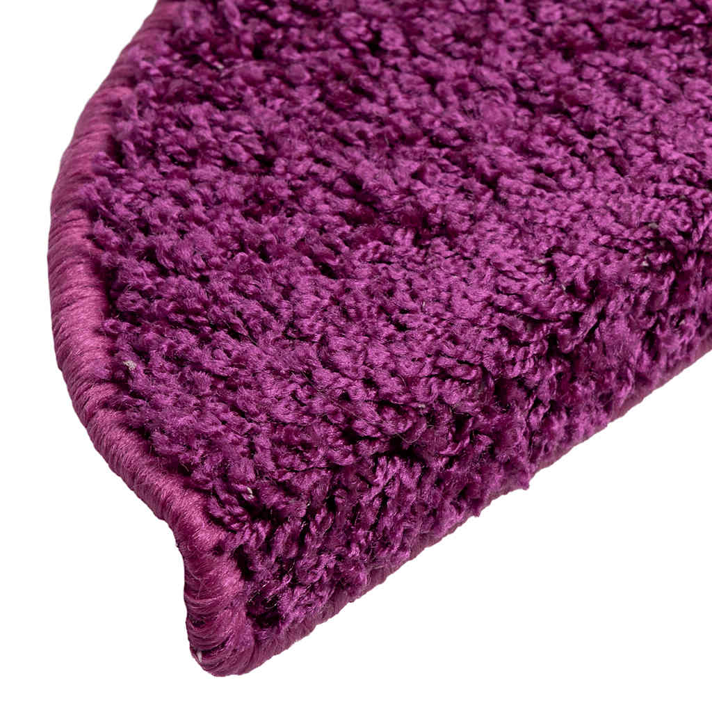 Tappetini per scale 10 pz 56x17x3 cm Viola Semicircolari