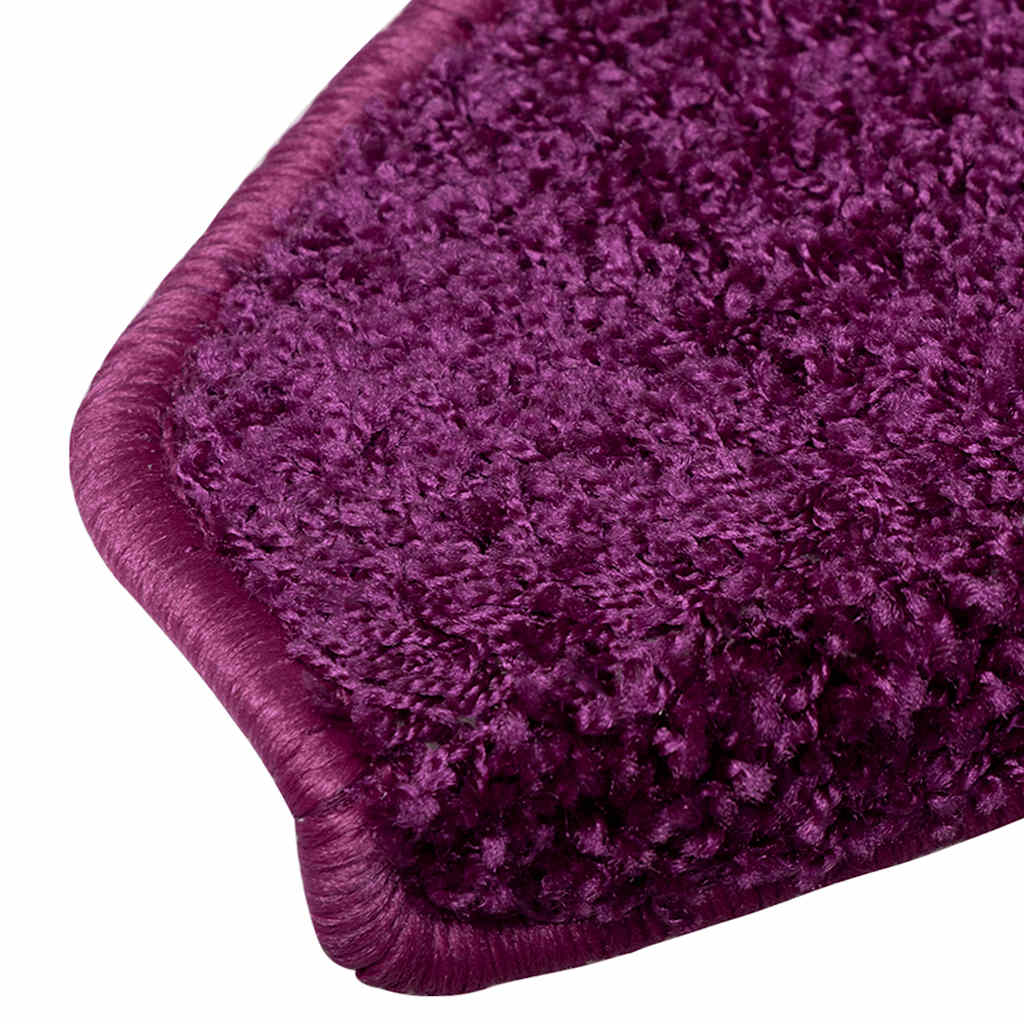 Tappetini per scale 10 pz 65x21x4 cm Viola Semicircolari Grandi