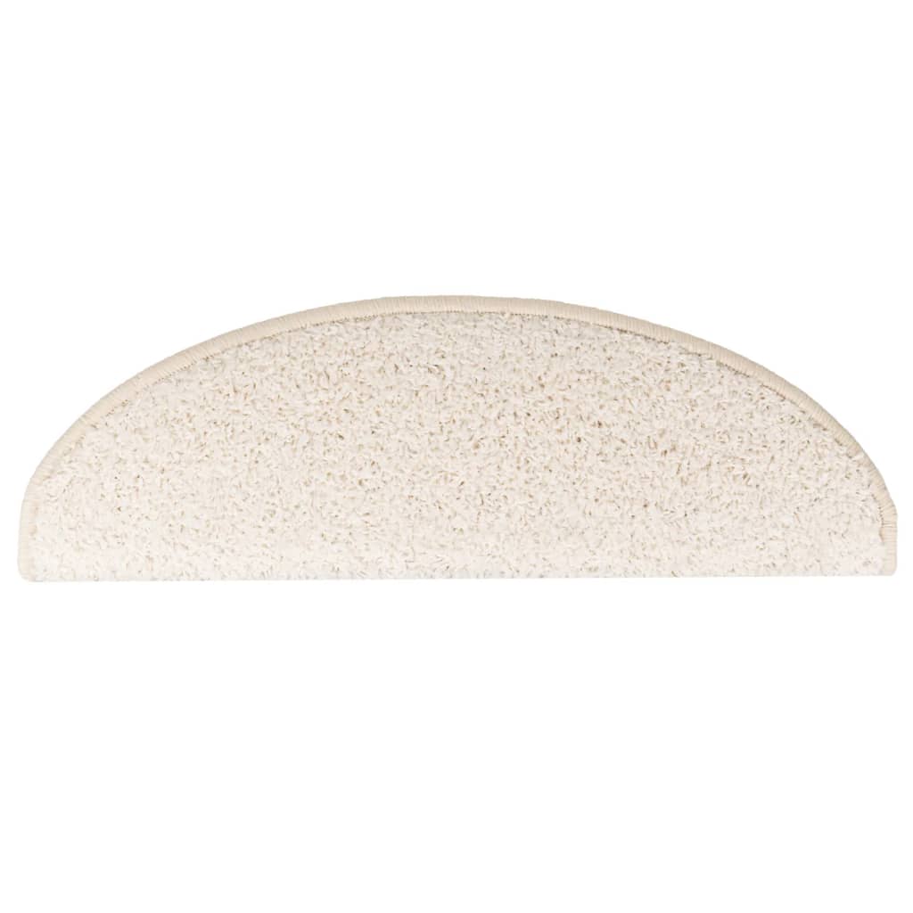 Tappetini per scale 10 pz 65x21x4 cm Bianco Semicircolari Grandi