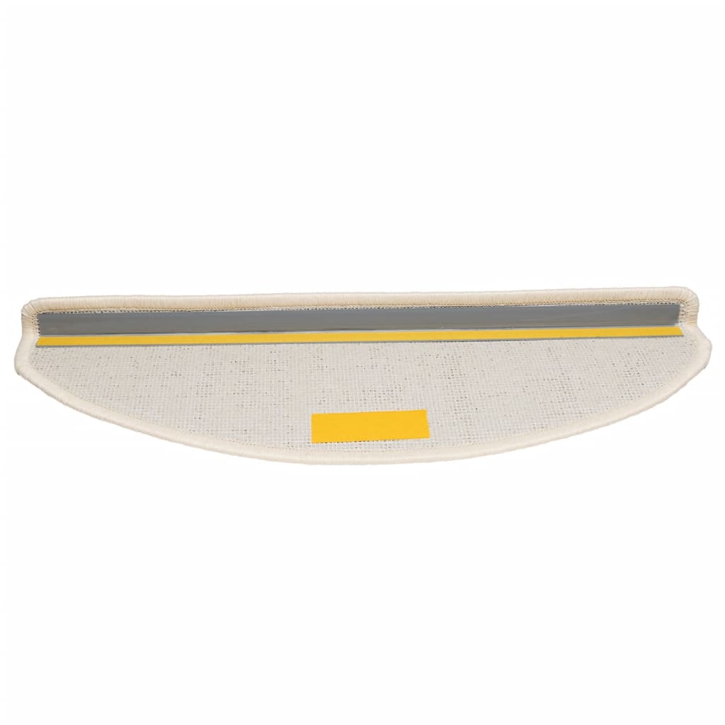 Tappetini per scale 10 pz 65x21x4 cm Bianco Semicircolari Grandi