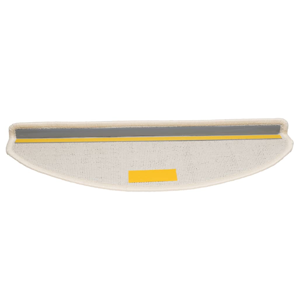 Tappetini per scale 10 pz 65x21x4 cm Bianco Semicircolari Grandi