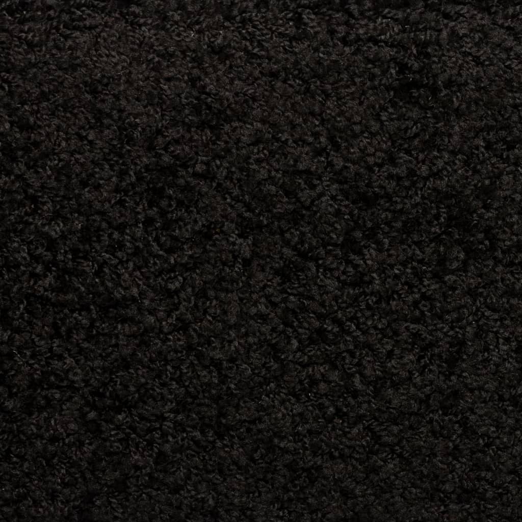 Tappetini per scale 10 pz 65x21x4 cm Nero Bordo rettangolare