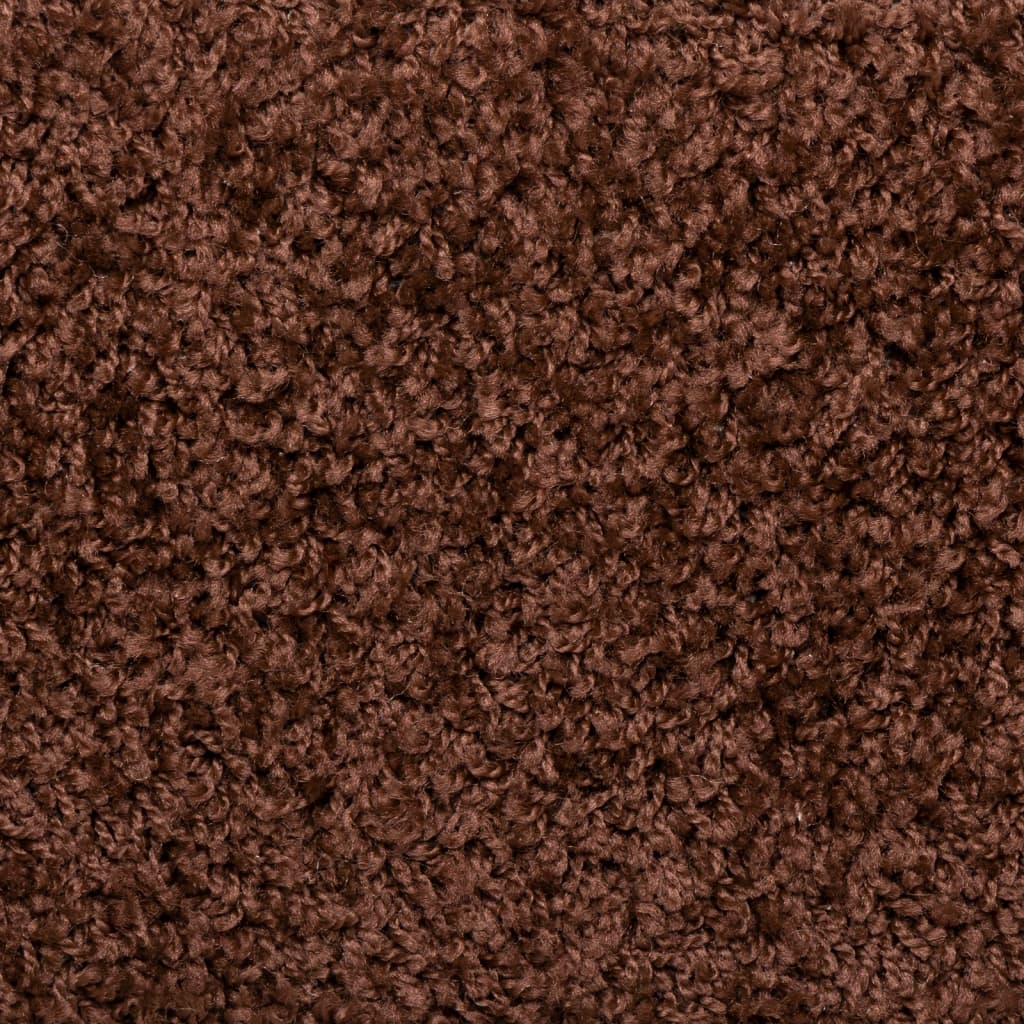 Tappetini per scale 10 pz 65x21x4 cm Marrone Bordo rettangolare