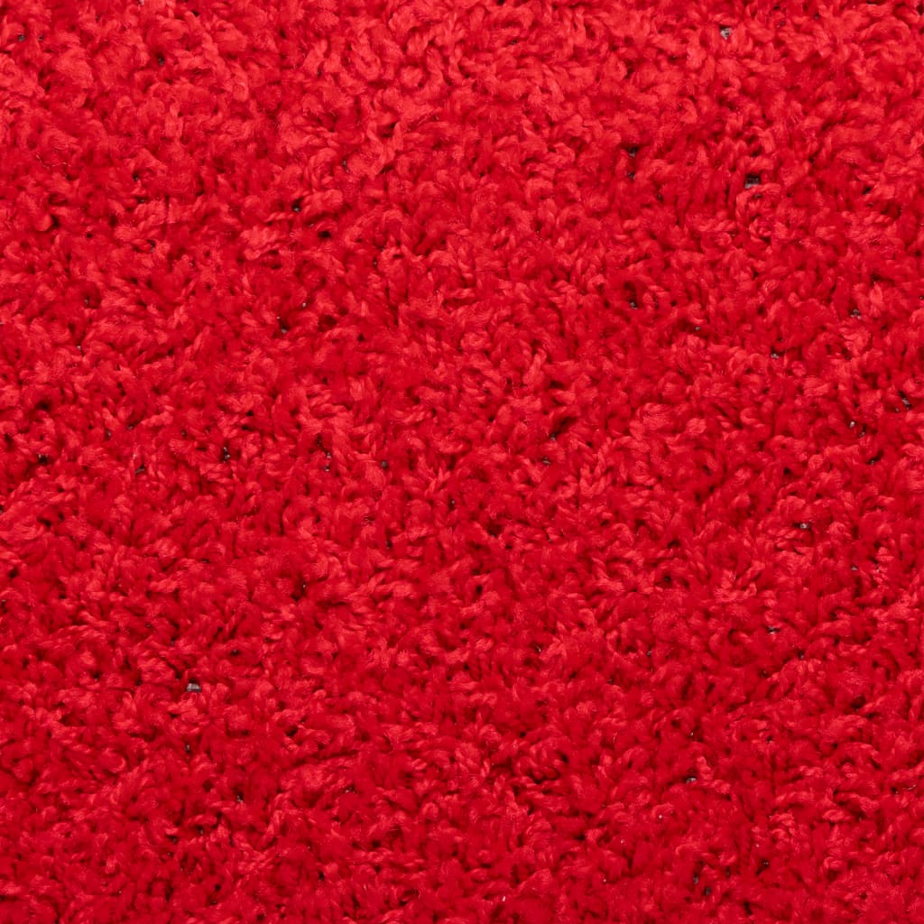 Tappetini per scale 10 pz 65x21x4 cm Rosso Bordo rettangolare
