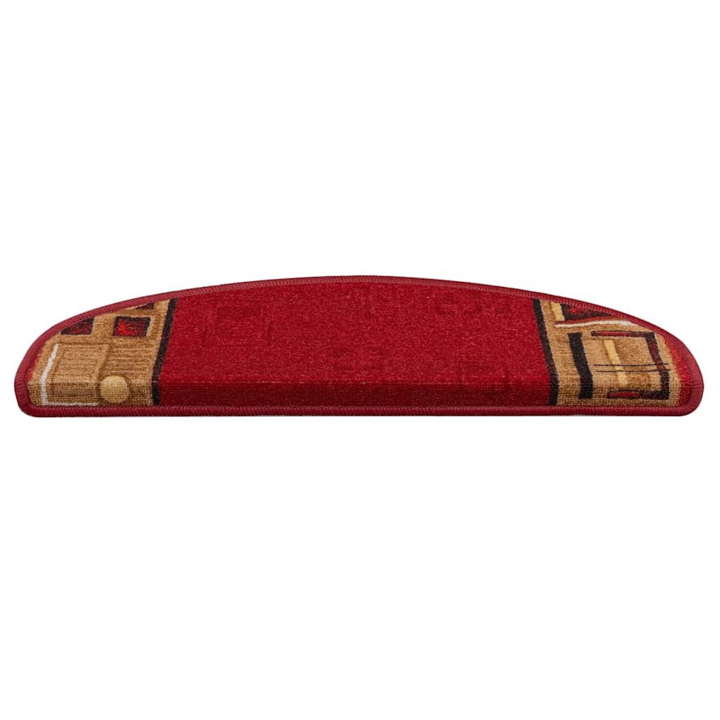 Tappetini per Scale Autoadesivi 5 pz 65x21x4 cm Rossi