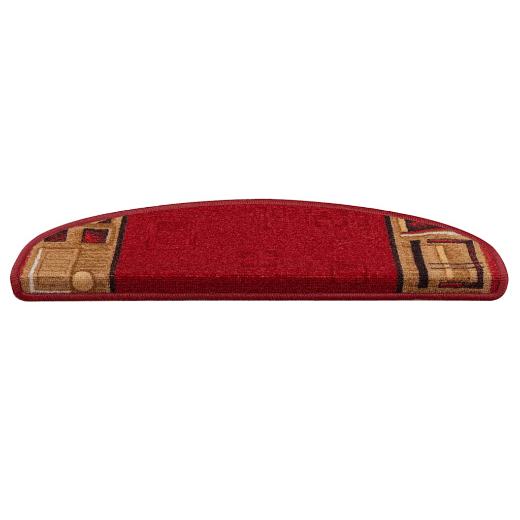 Tappetini per Scale Autoadesivi 10 pz 65x21x4 cm Rossi