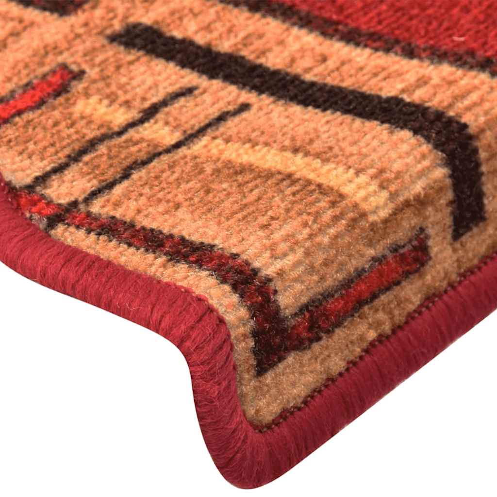 Tappetini per Scale Autoadesivi 10 pz 65x21x4 cm Rossi